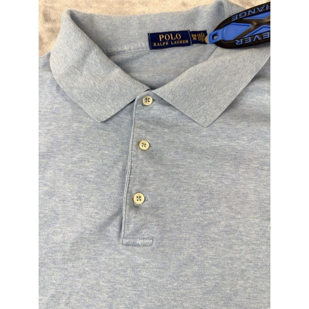 Ralph Lauren Shirt Mens 3XB Light Blue Golf Polo Flesh Pony